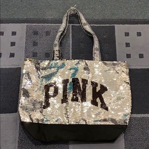 sequin PINK tote